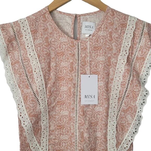 Misa-NWT- Nilu top in Washed Tile- Pink- size Medium - Picture 3 of 8